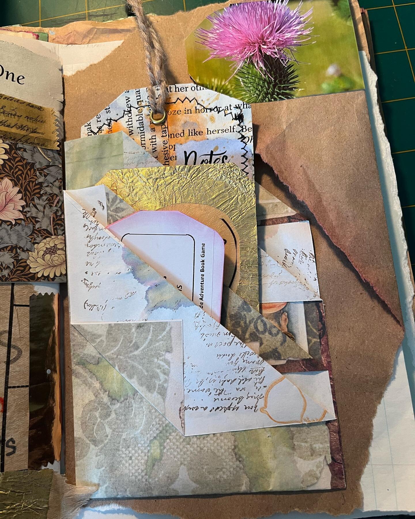 Sunday seems to be junk journal dump day. Here are days 16: folded and 17: top 5
I did a little folded pocket and a fold out spot for the day and prompt, but that day I had a wonderful visit with friends I hadn&rsquo;t spoken to in years, so mostly I