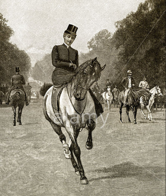 Riding side saddle to The Hunt