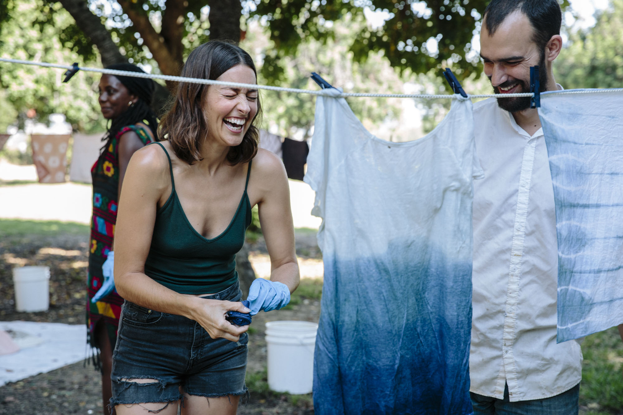 Graham Keegan Indigo Dyeing Workshop Clothesline Hanging.jpg