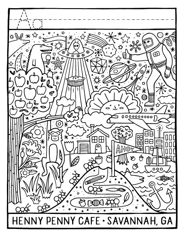 Download Coloring Pages Henny Penny Art Space Cafe