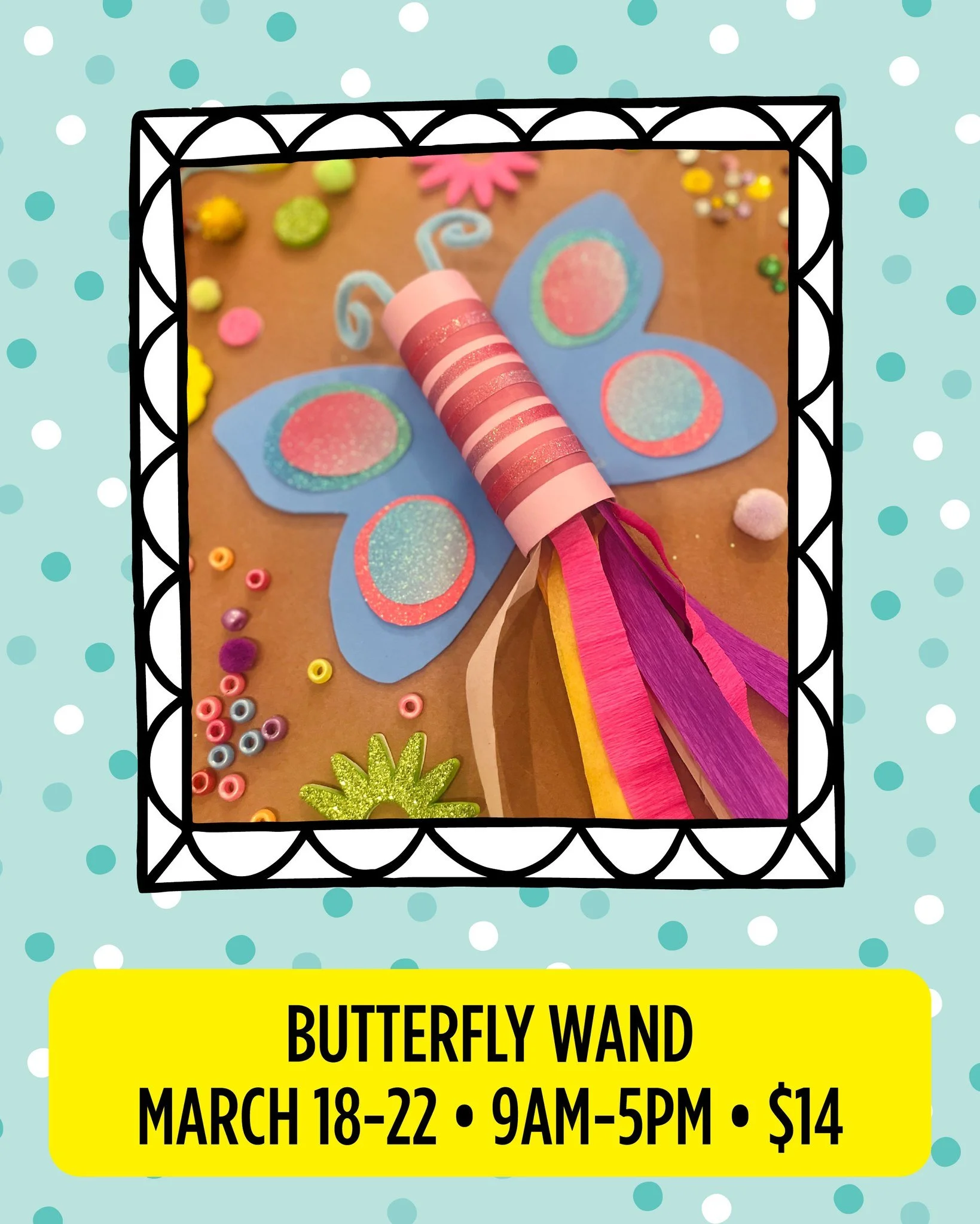 This week&rsquo;s craft is fluttering in! 🦋✨ 

Join us March 18&ndash;22 to create your very own Butterfly Wand. Perfect for little makers and big imaginations!

Hours: 9 AM&ndash;5 PM &bull; All projects: $14 &bull; No reservation needed.

@souther