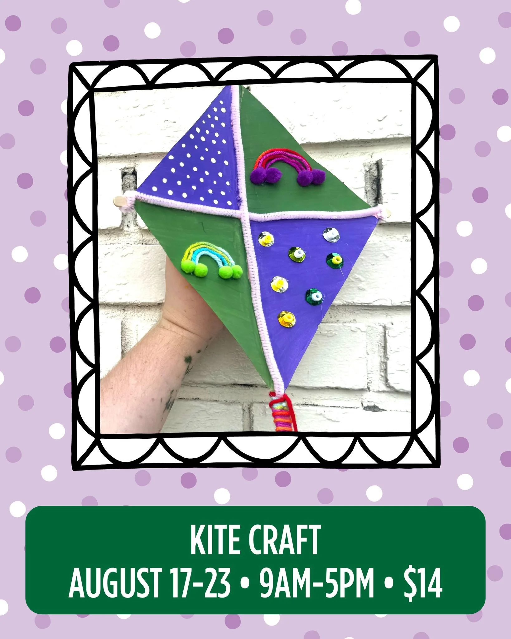 Stop by this weekend for the Kite Craft! 🪁

Let creativity take flight in our Art Space with this colorful Kite Craft that's perfect for little artists.

&bull; Art Space open daily from 9 AM to 5 PM
 &bull; No reservations needed
 &bull; All art pr