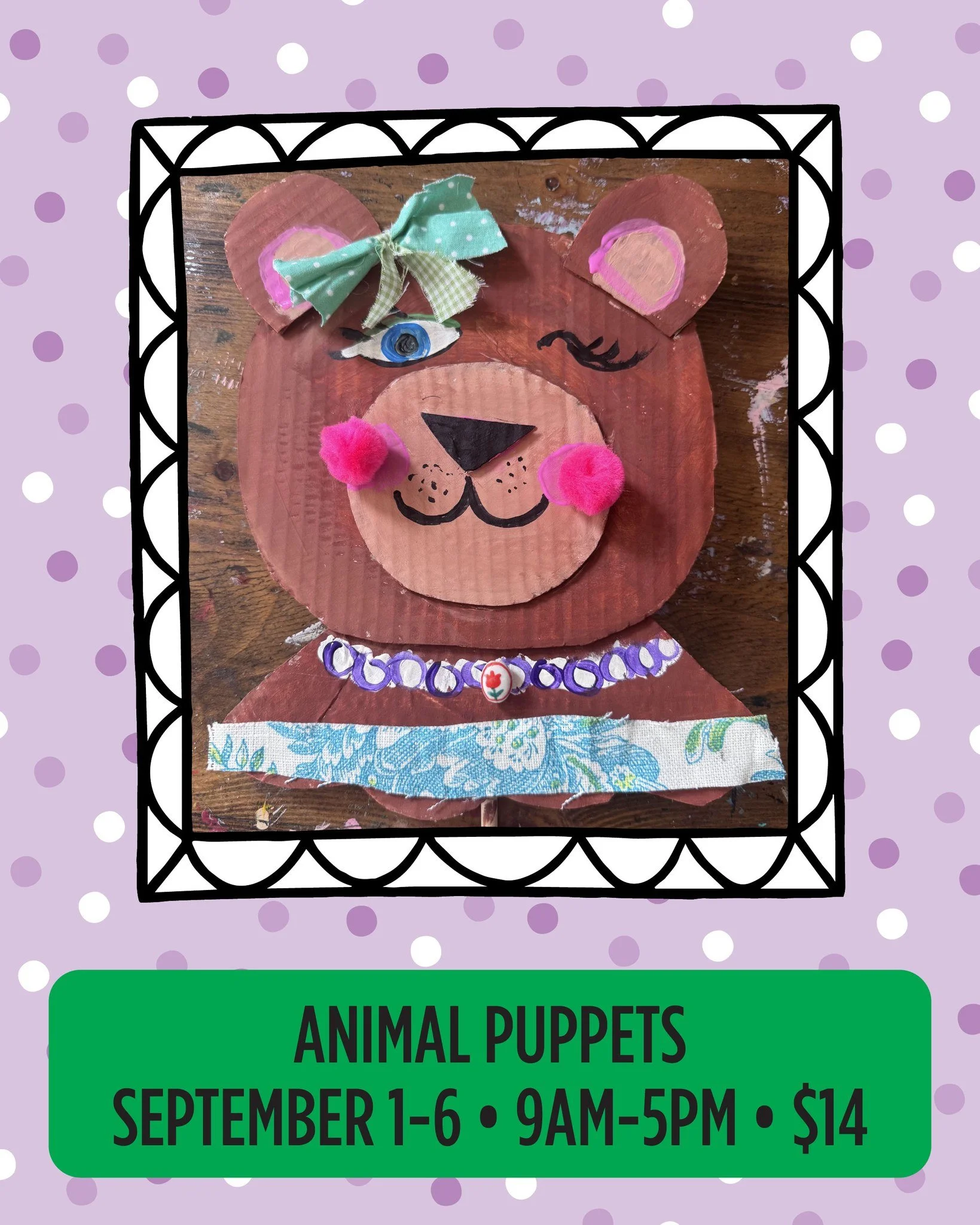 Craft of the Week: Animal Puppets!🐻

Let creativity run wild with this fun, hands-on Art Space project, available now through Sunday! Kids can create their very own animal puppet and bring their art to life through play and imagination.

The Art Spa
