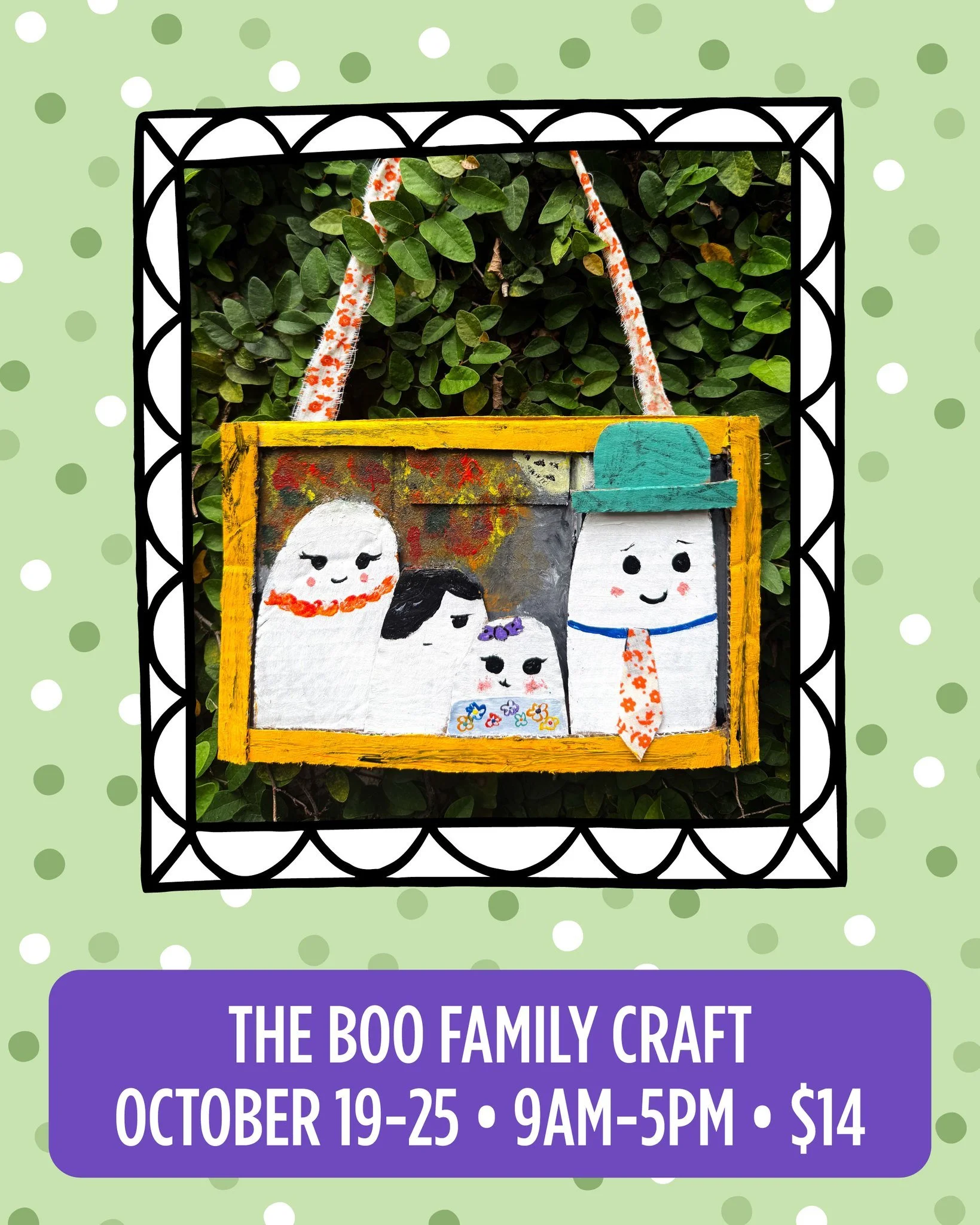 This week&rsquo;s Craft of the Week is our adorable Boo Family Craft! 👻🎃 Bring the little ones to the Art Space and create a sweet Halloween keepsake filled with spooky fun and family memories. While they craft, enjoy a fresh-baked treat and a cozy