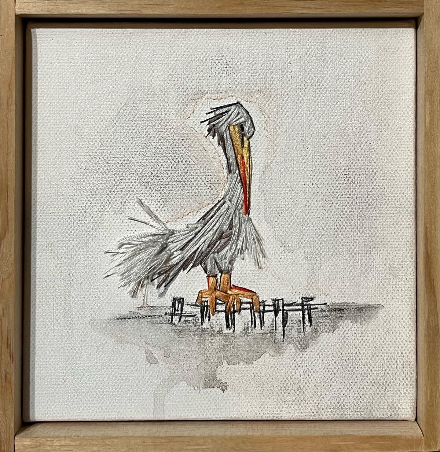6x6 inch Pelicans. Acrylic and thread on canvas. @cannonbeachgallery Miniatures Show. Running through Dec. 2 nd. Part of this weekends, Stormy Weather Arts Festival Nov. 3-5th.
#cannonbeachoregon #artfestival #minitureart #embroidered #pelican #pelic