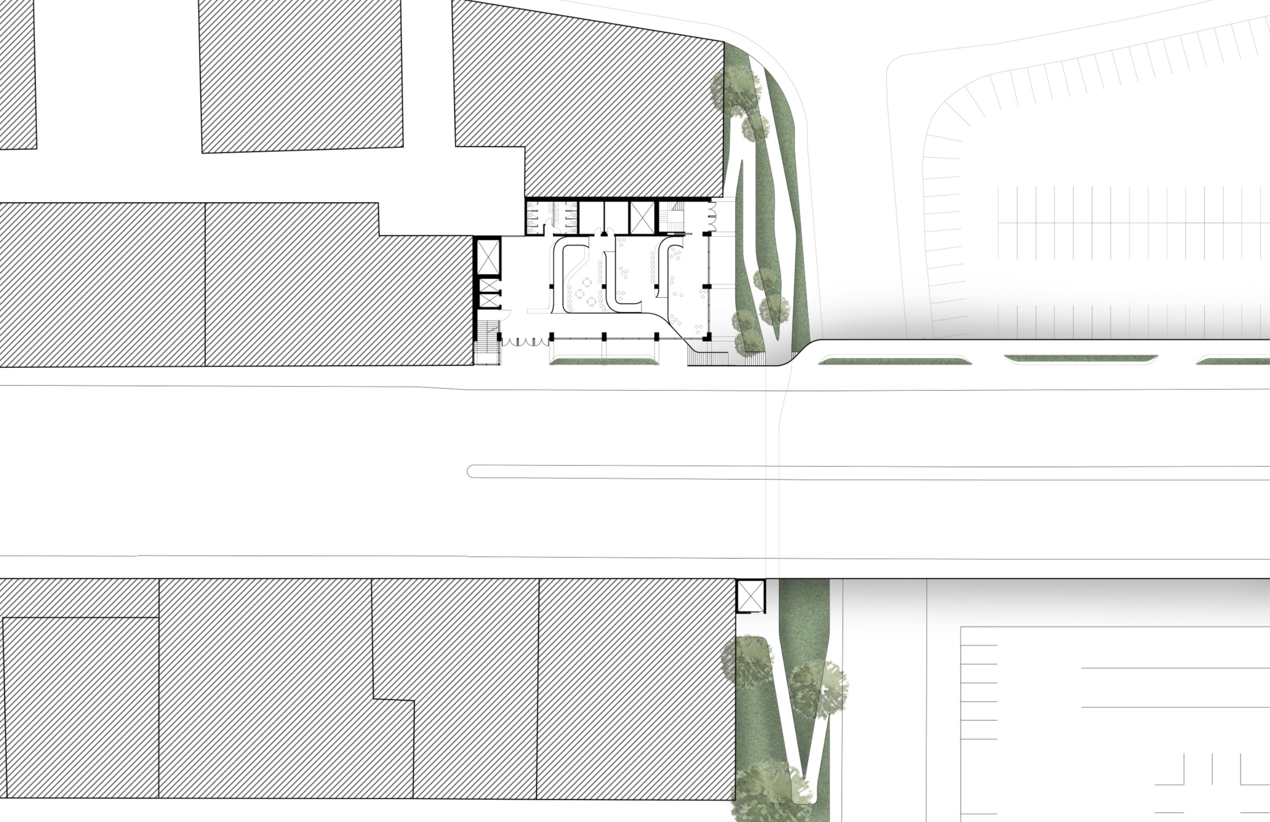 The ramp stretches under the Summer Street Overpass and connects to a proposed elevator to provide equal accessibility when the building is closed in the late evening. 