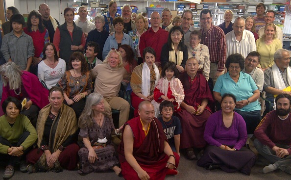 Bardor Tulku Rinpoche, his wife Sonam, Lama Tashi Topgyal and Lama Yeshe Gyamtso with friends and students in Phoenix, Arizona in February, 2012.