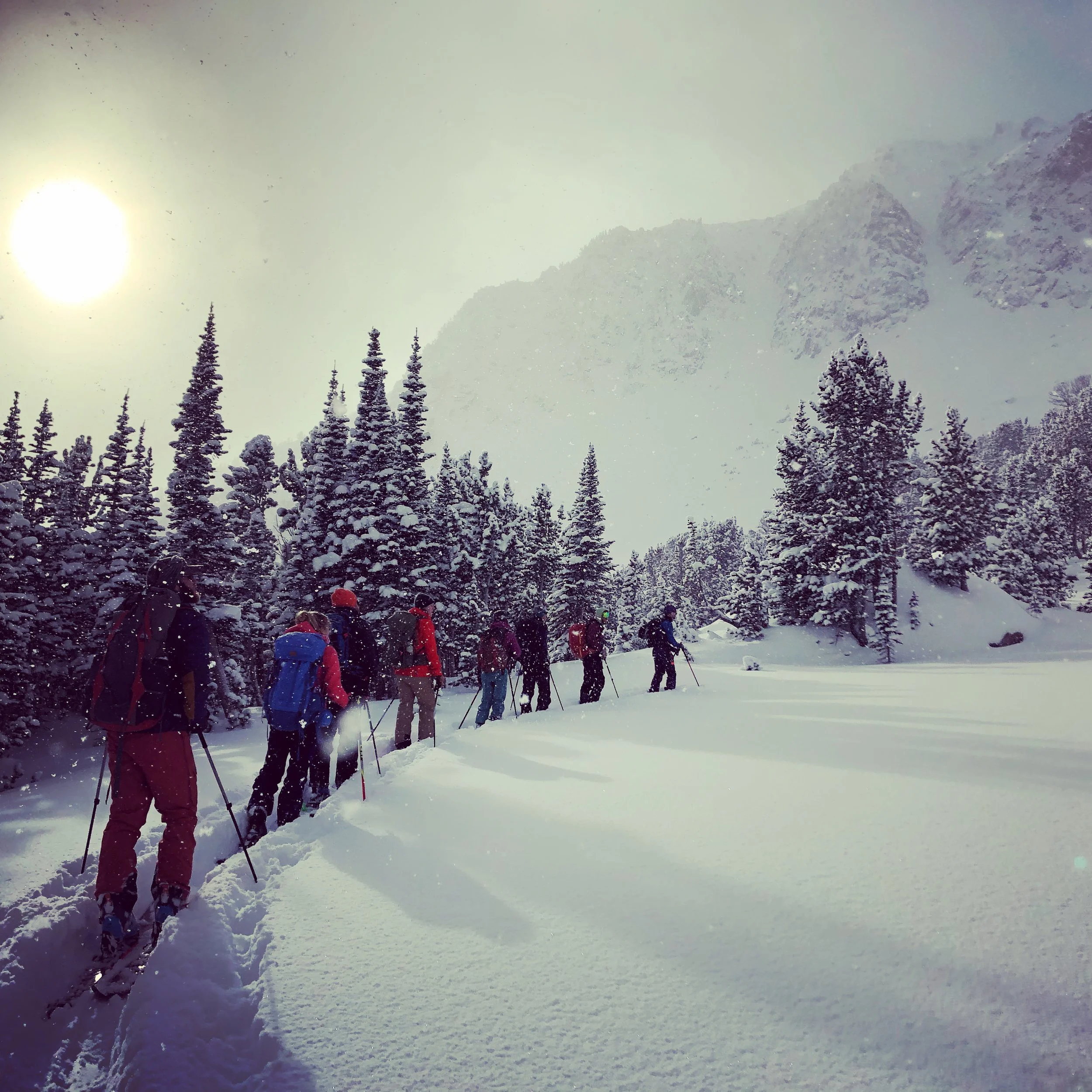 Backcountry ski and snowboard fun
