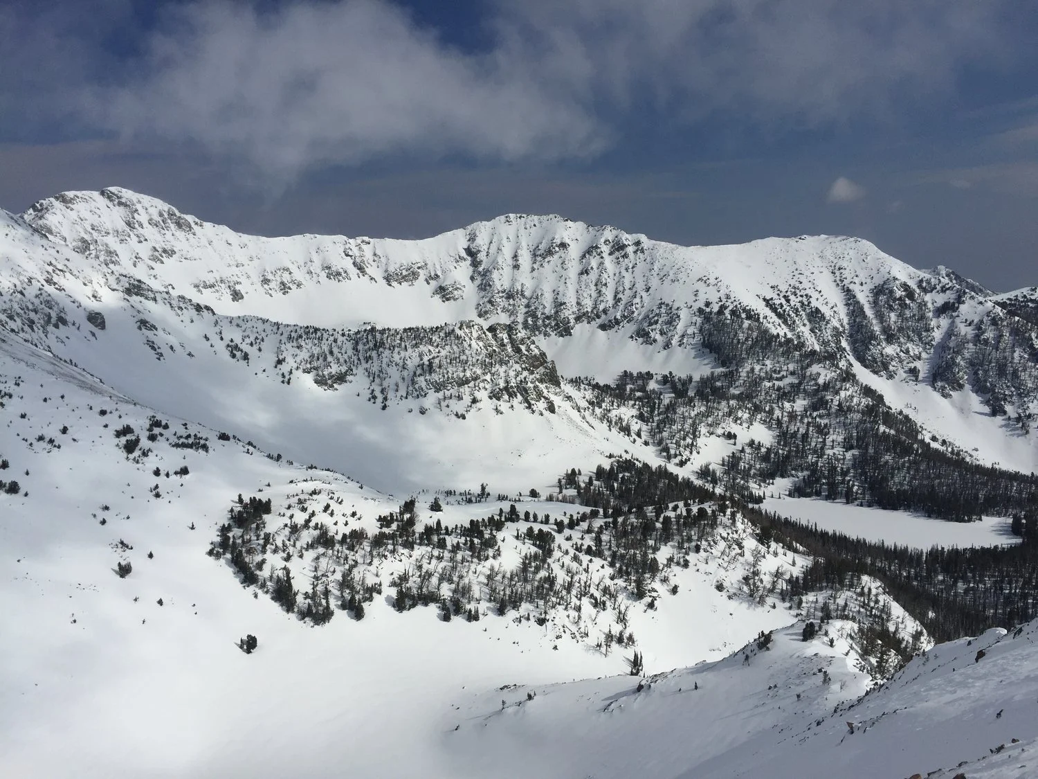 Huge backcountry ski lines