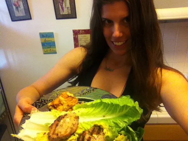 Turkey Burger and Sweet Potato Cake