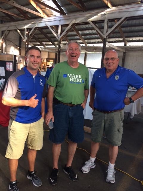 I stopped by the DARE Booth at the Carroll County 4H fair. Rich Ferguson, on my left, is a retired deputy sheriff from Kokomo. He is now a DARE officer in Carroll County. Mike Goodrich, from Northwestern high school, is now the vice principal at Carroll high school. Mike is pictured on my right.