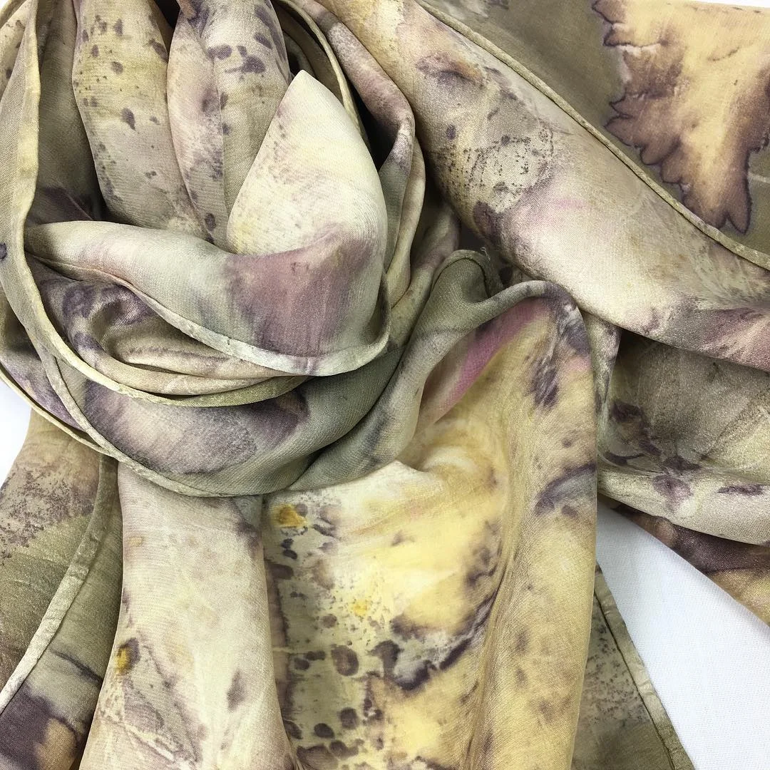Ecoprinting: Dyeing Scarves Naturally