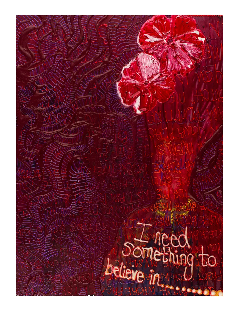 I need somethin to believe in... Acrylic on panel September 2016 24 inches by 36 inches