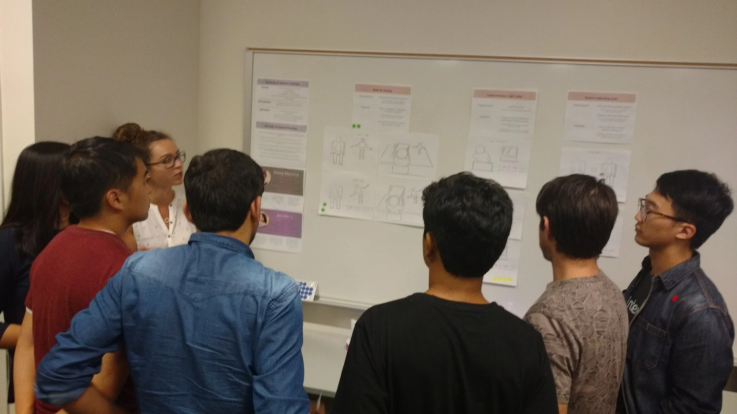 Presenting our concepts to a group of voters