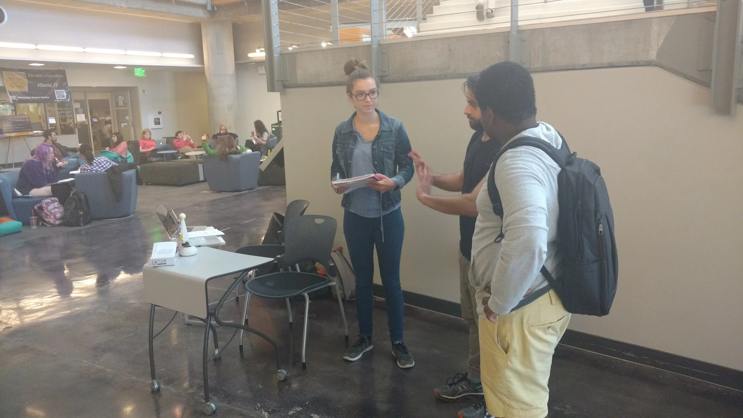 Testing with a participant