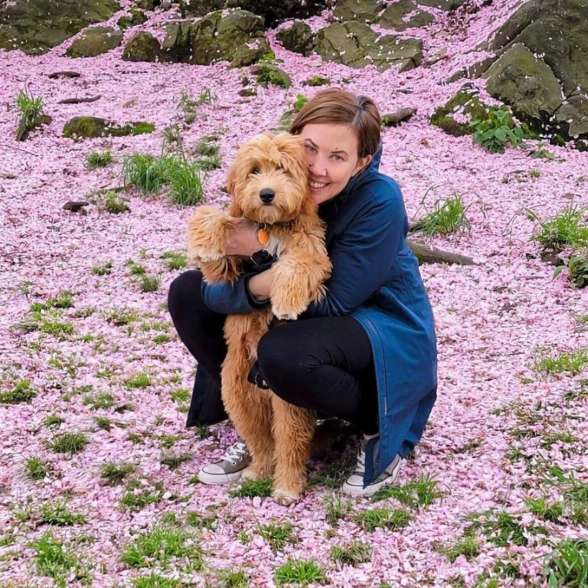 Walking through Central Park late this afternoon with Henry and Clare. They color my world.