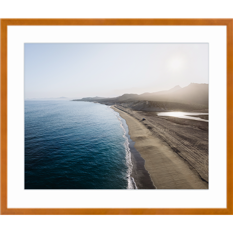 East Cape Dunes Maple Frame Print.png