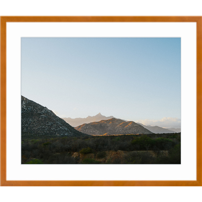 Cabo Mountains Maple Frame Print.png