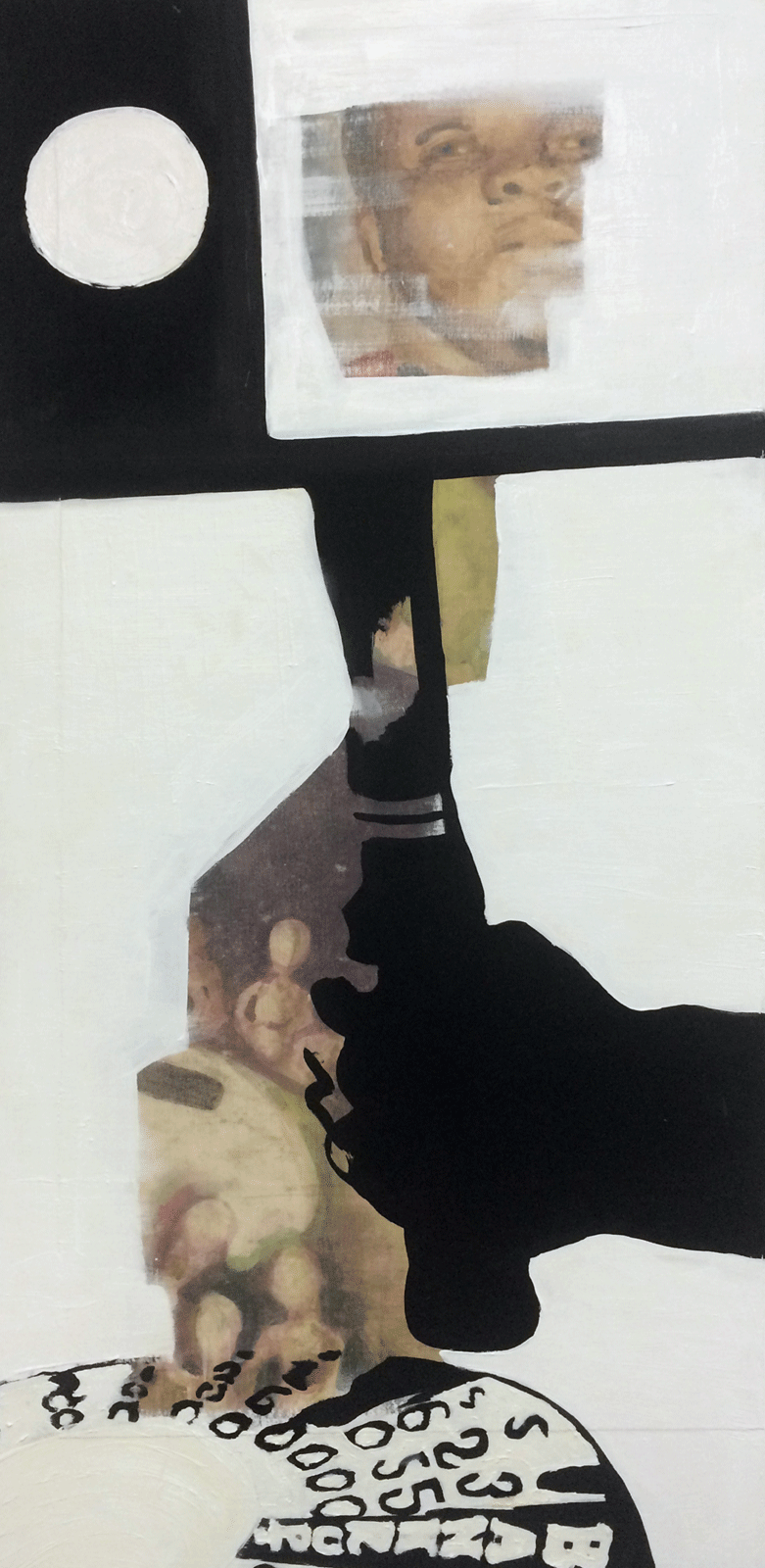 If I Had a Hammer , 2014, oil on board, 48" x 20"