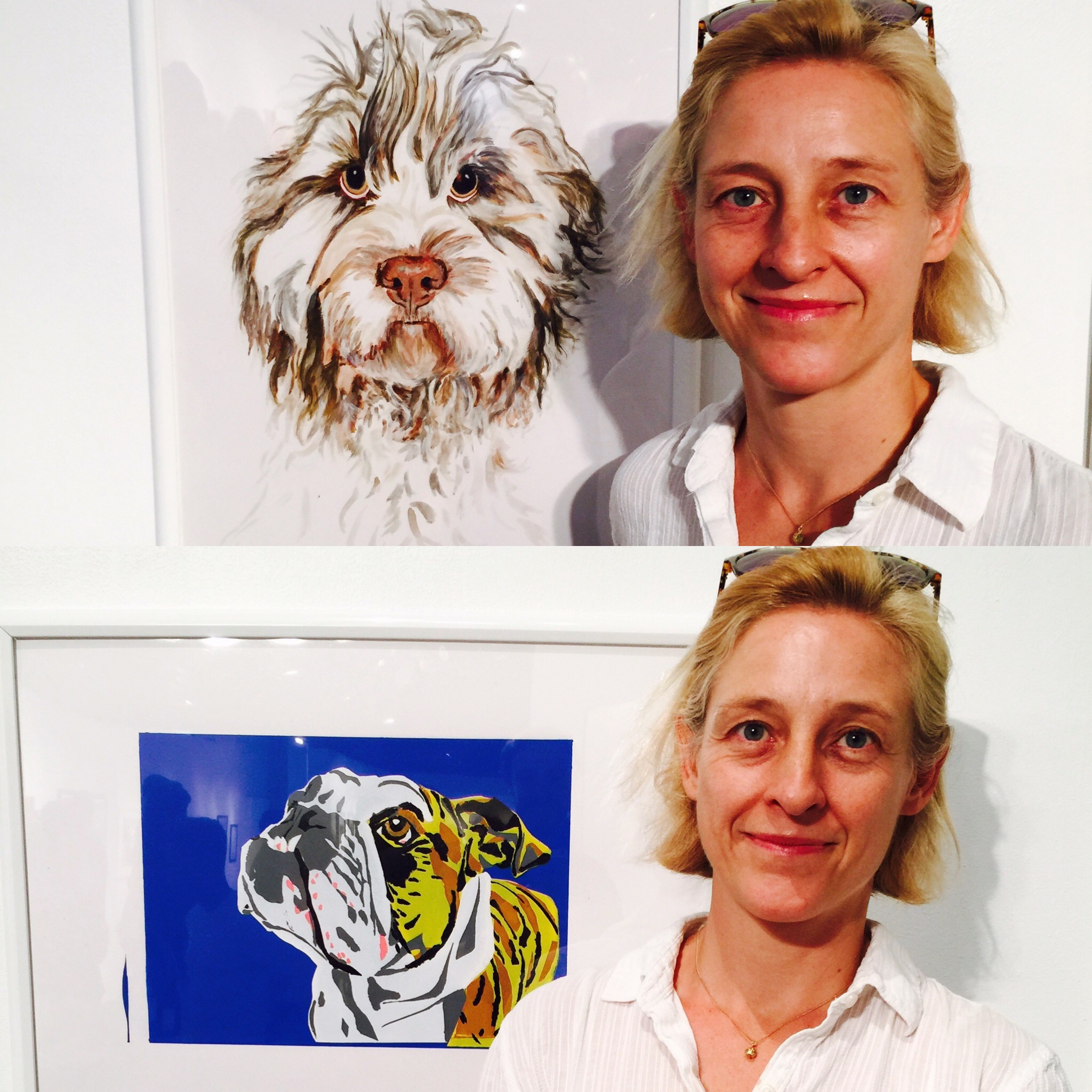 My work and me at Beyond the Lines Gallery at Bergamot station