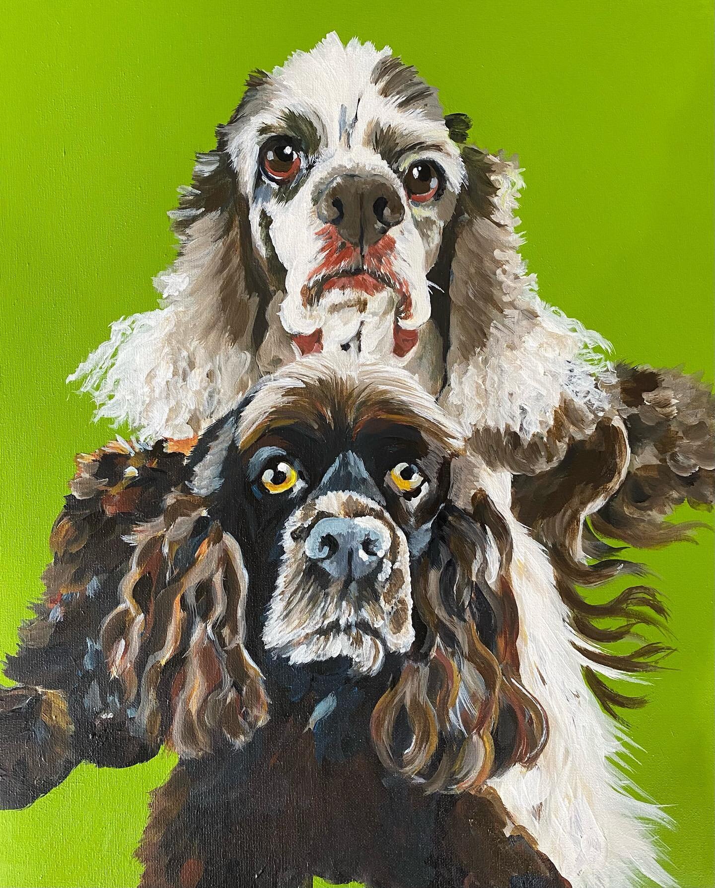 Charlie and Chloe 
Look at this pair!
Acrylic on canvas 
16 x 20