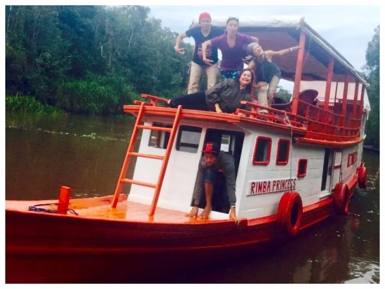Our klotok: Rimba Princess, from the Rimba Ecolodge