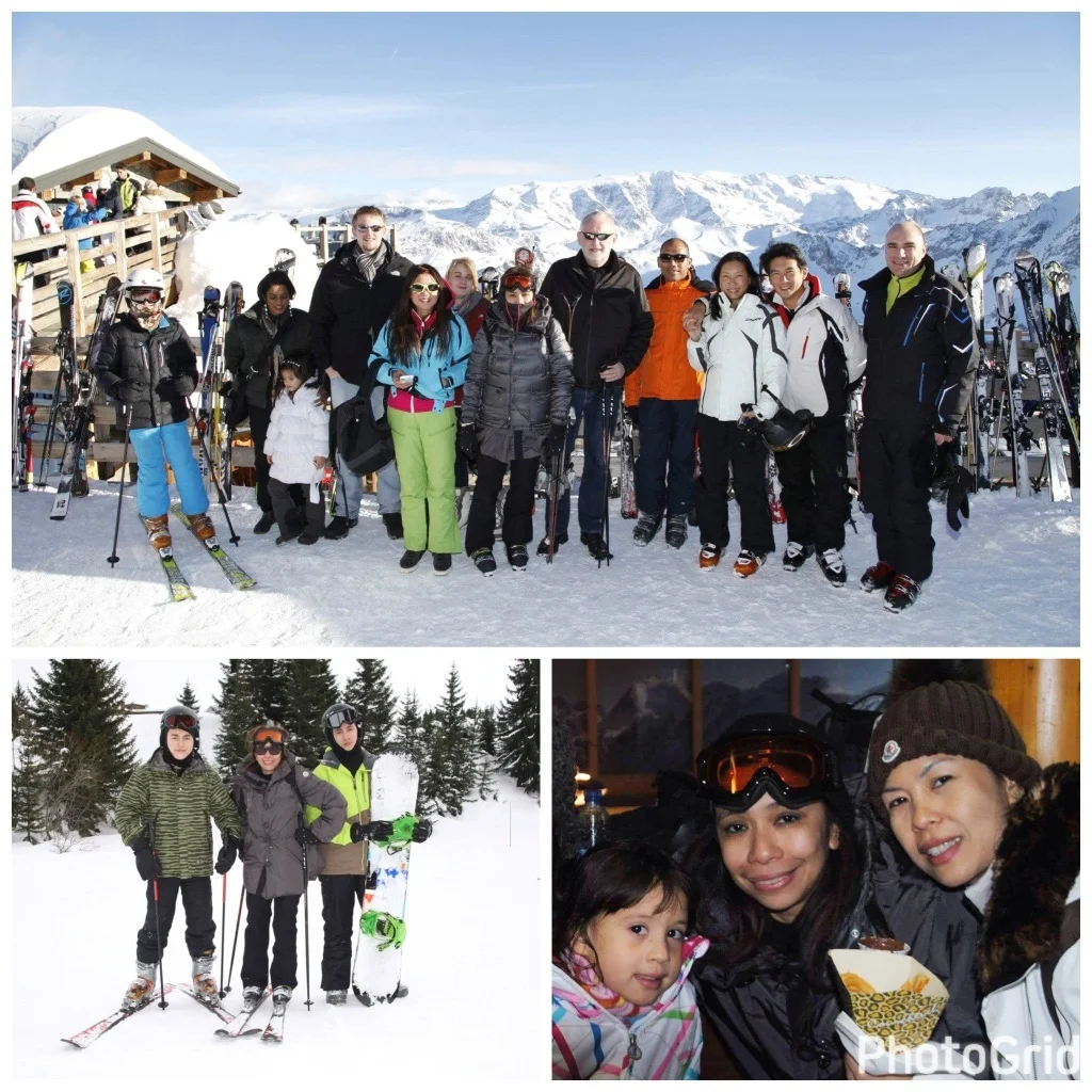 Skiing with Family and Friends