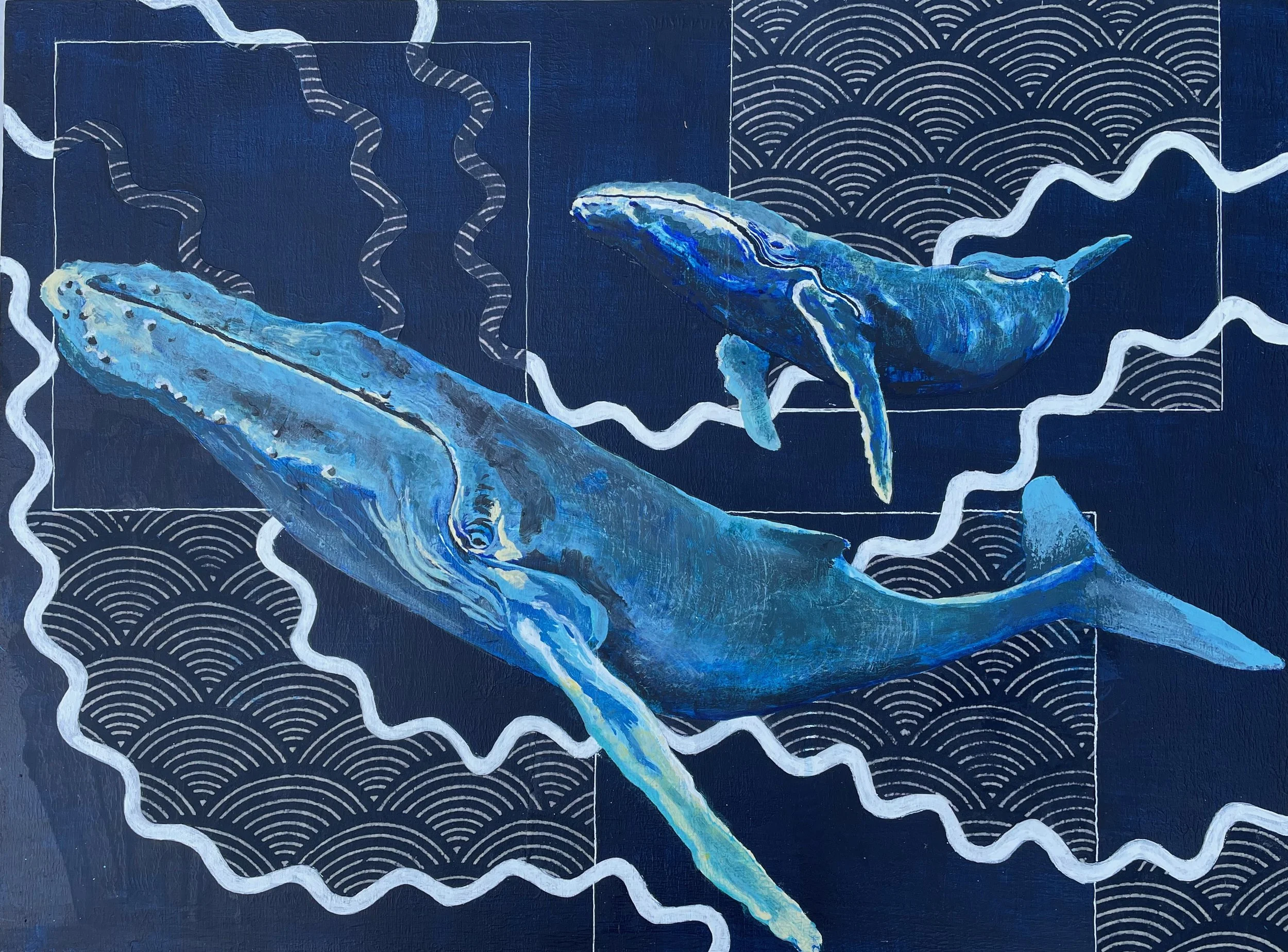 Humpback Whale Mother & Child