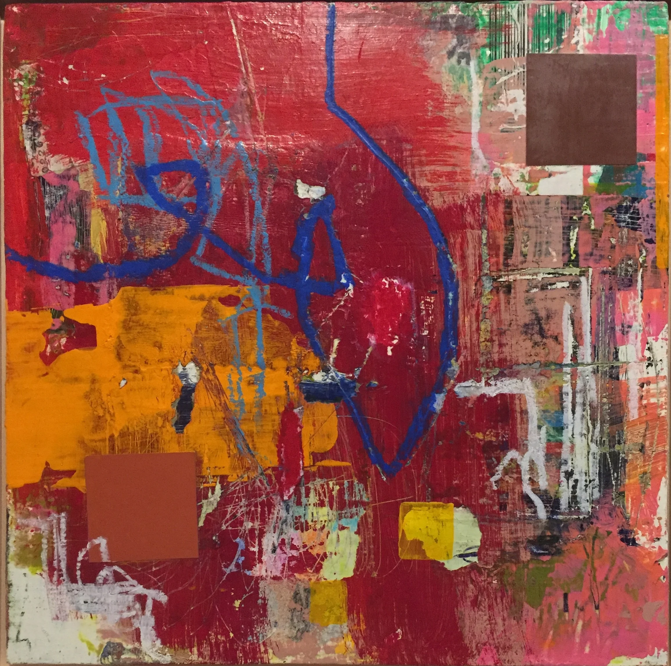 INTUITION 12 x 12 mixed media on wood panel SOLD