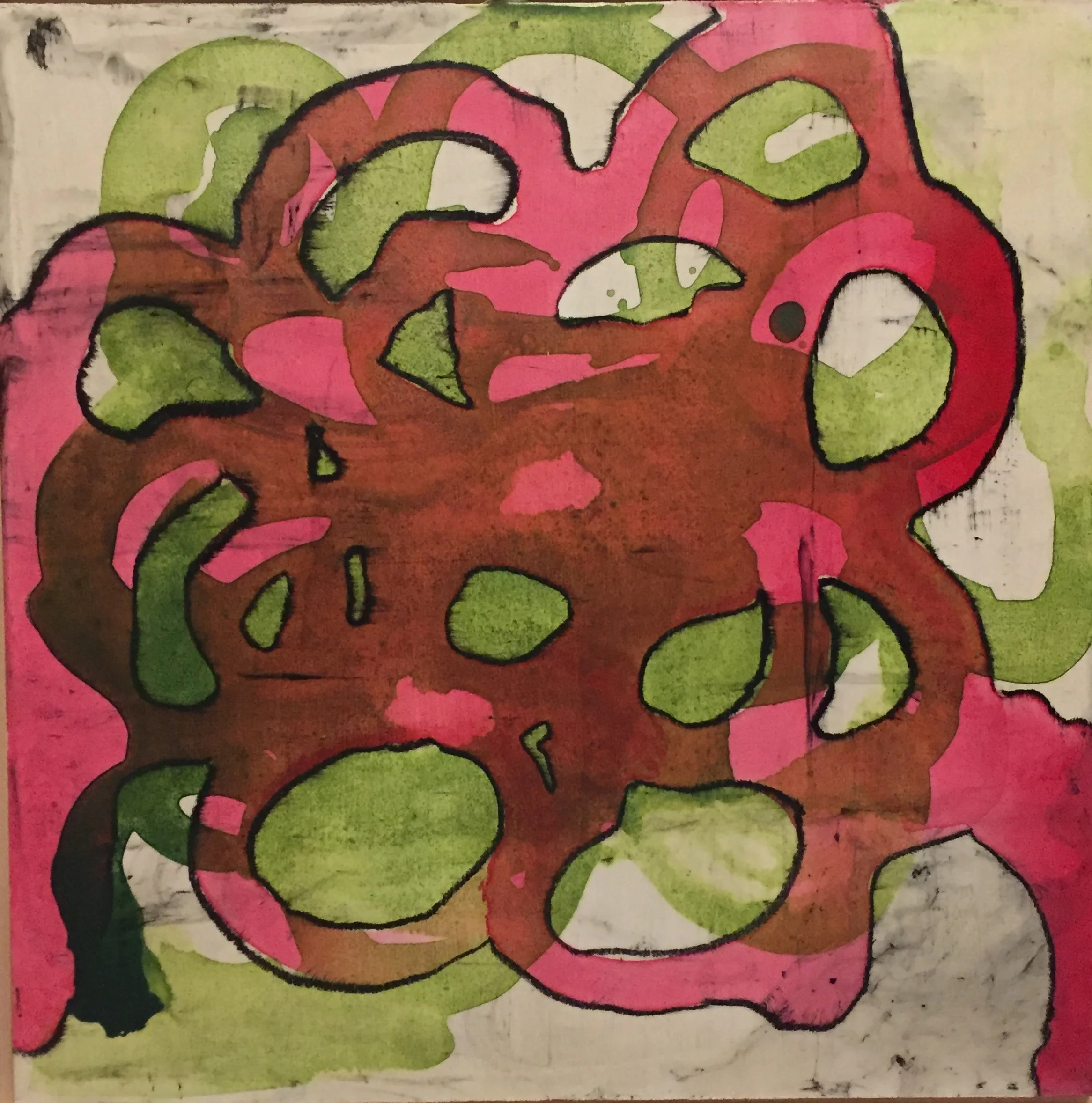 PUA 12 x 12 mixed media on wood panel SOLD