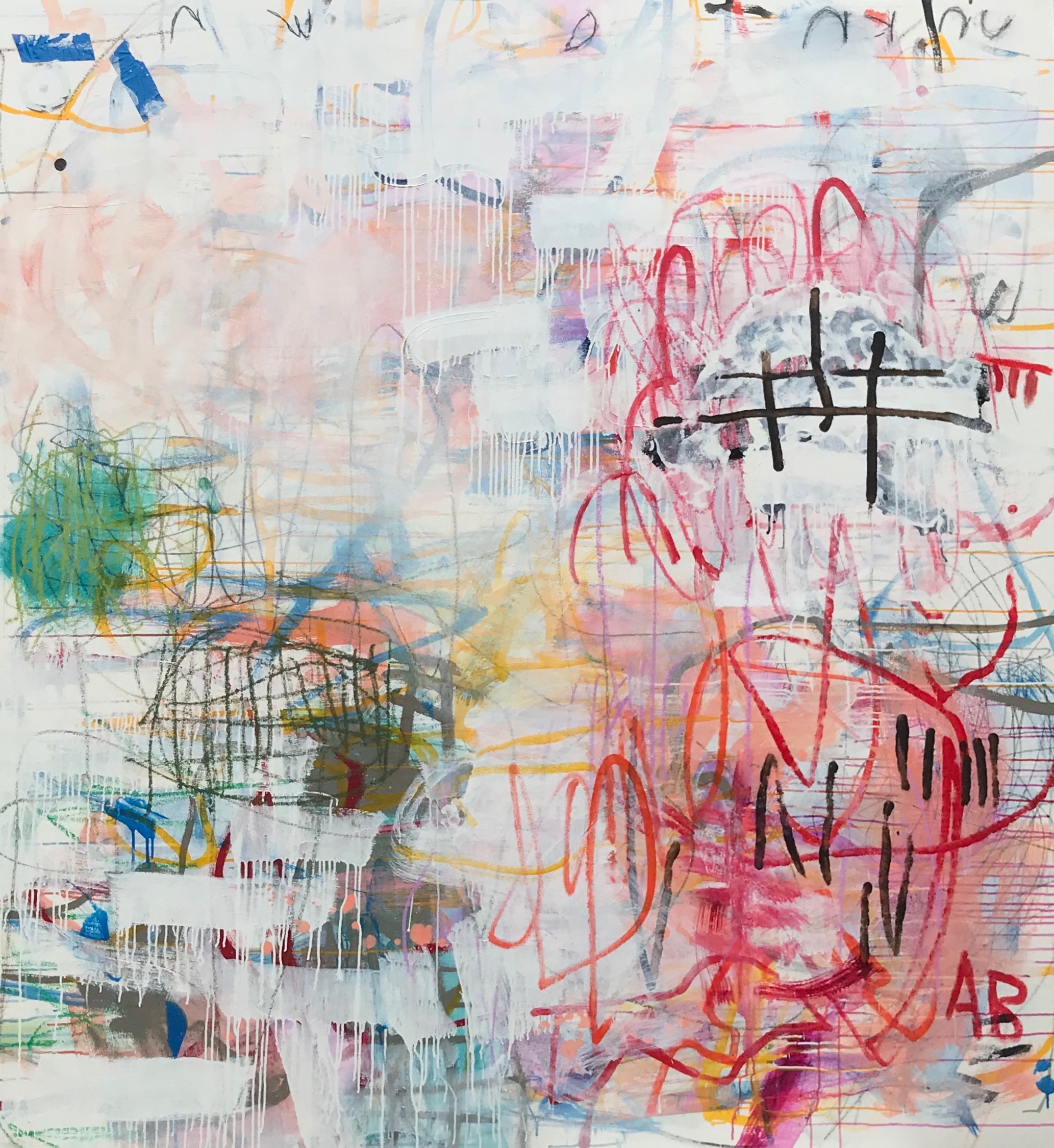 Terry Tsu I AM CERTAIN OF NOTHING 76 x 70 mixed media on canvas