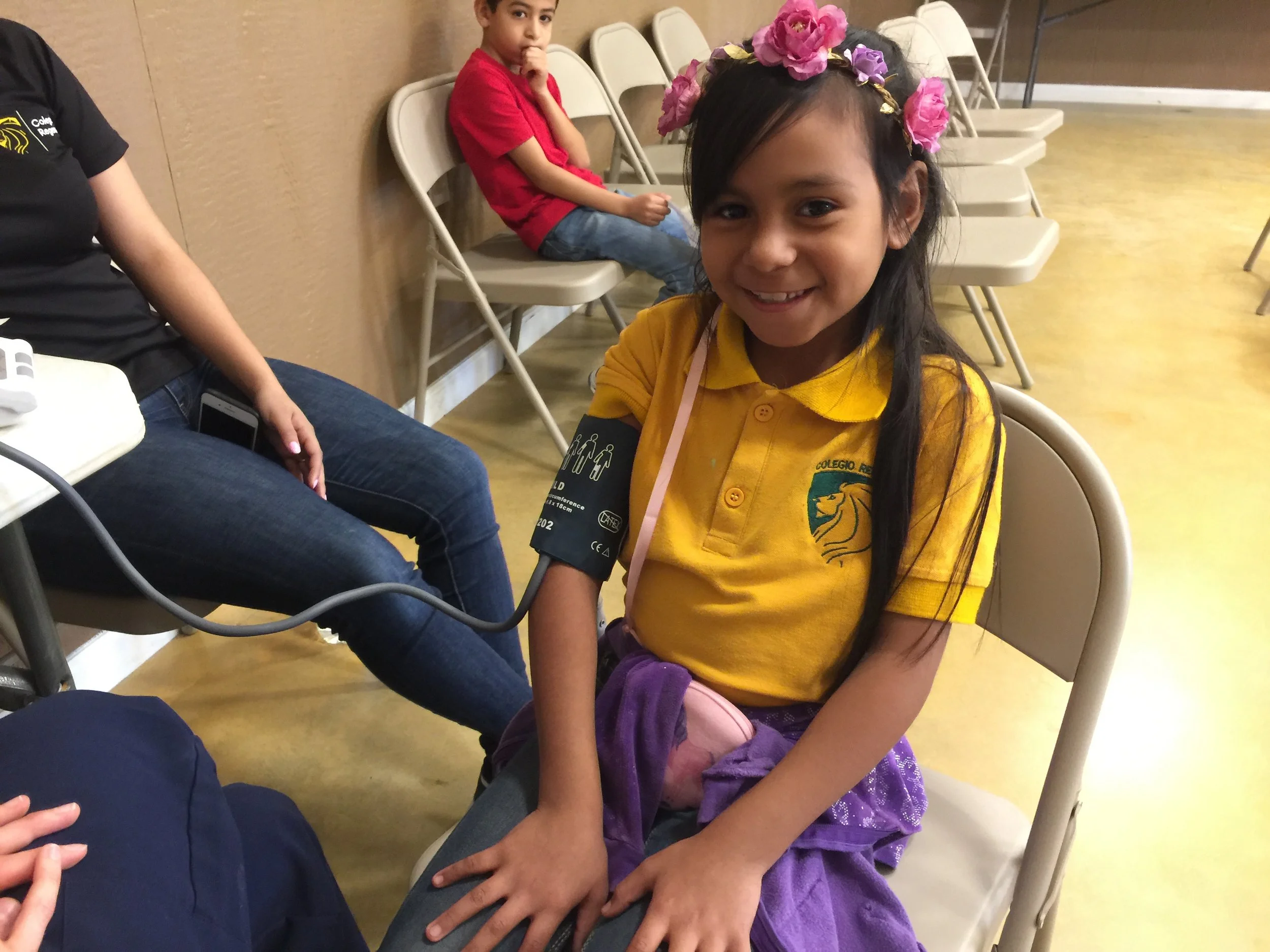  She was really excited to see all of our equipment for the checking vital signs.  Thank you to all our donors for enabling us to buy such supplies! 