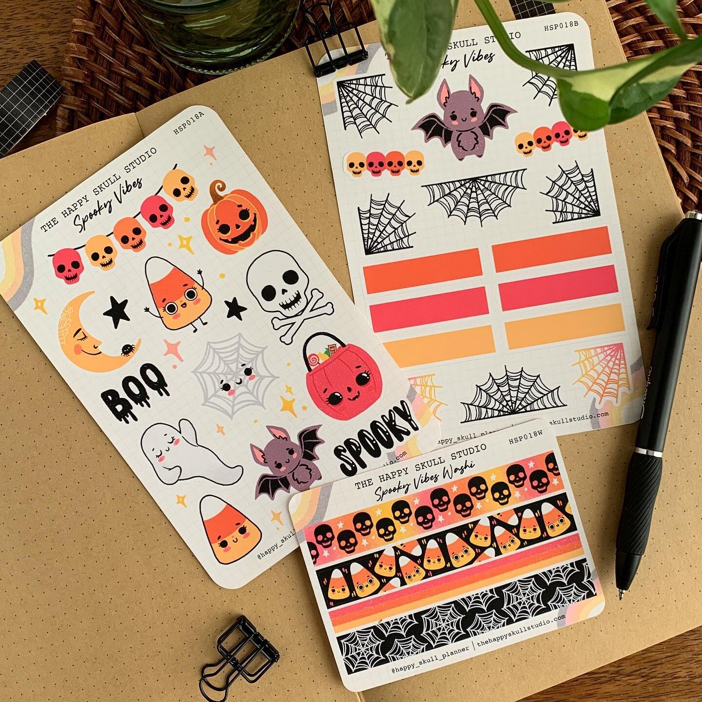 All new sticker sheets go live tomorrow 9/24 1pm PST.  Link in Bio. #thehappyskullstudio #happyskullplanner