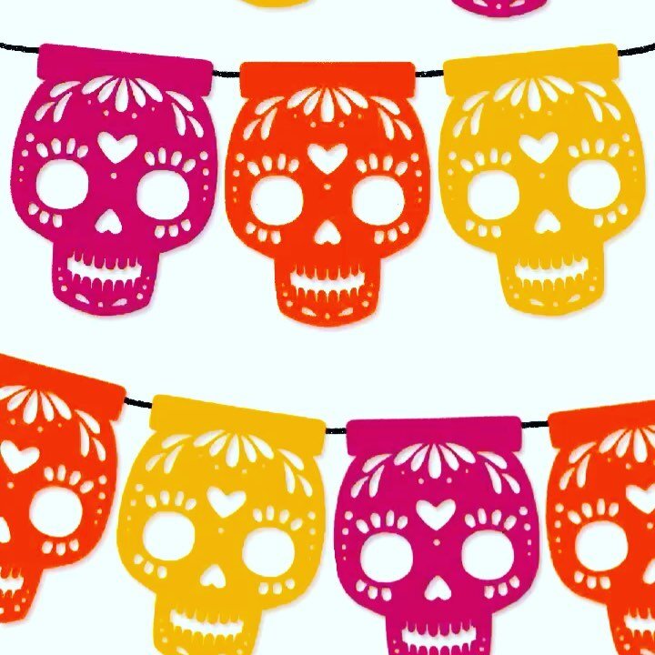 A bit behind but here&rsquo;s a quick doodle for #lupesartchallenge Day 1 for Papel Picado. #thehappyskullstudio