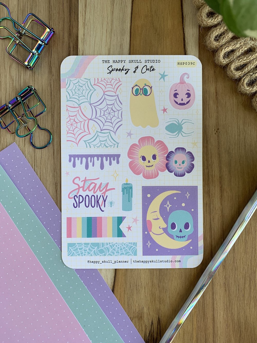 Spooky & Cute-Planner Sticker Sheet — THE HAPPY SKULL STUDIO