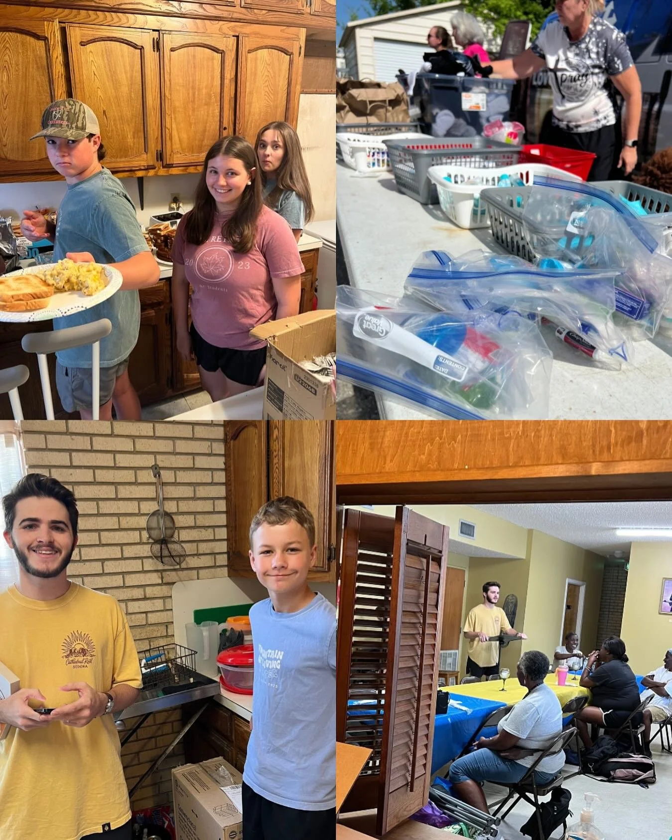 Some of our students served breakfast with the LOT project this morning! We were also able to pass out the bags that were made on Wednesday!