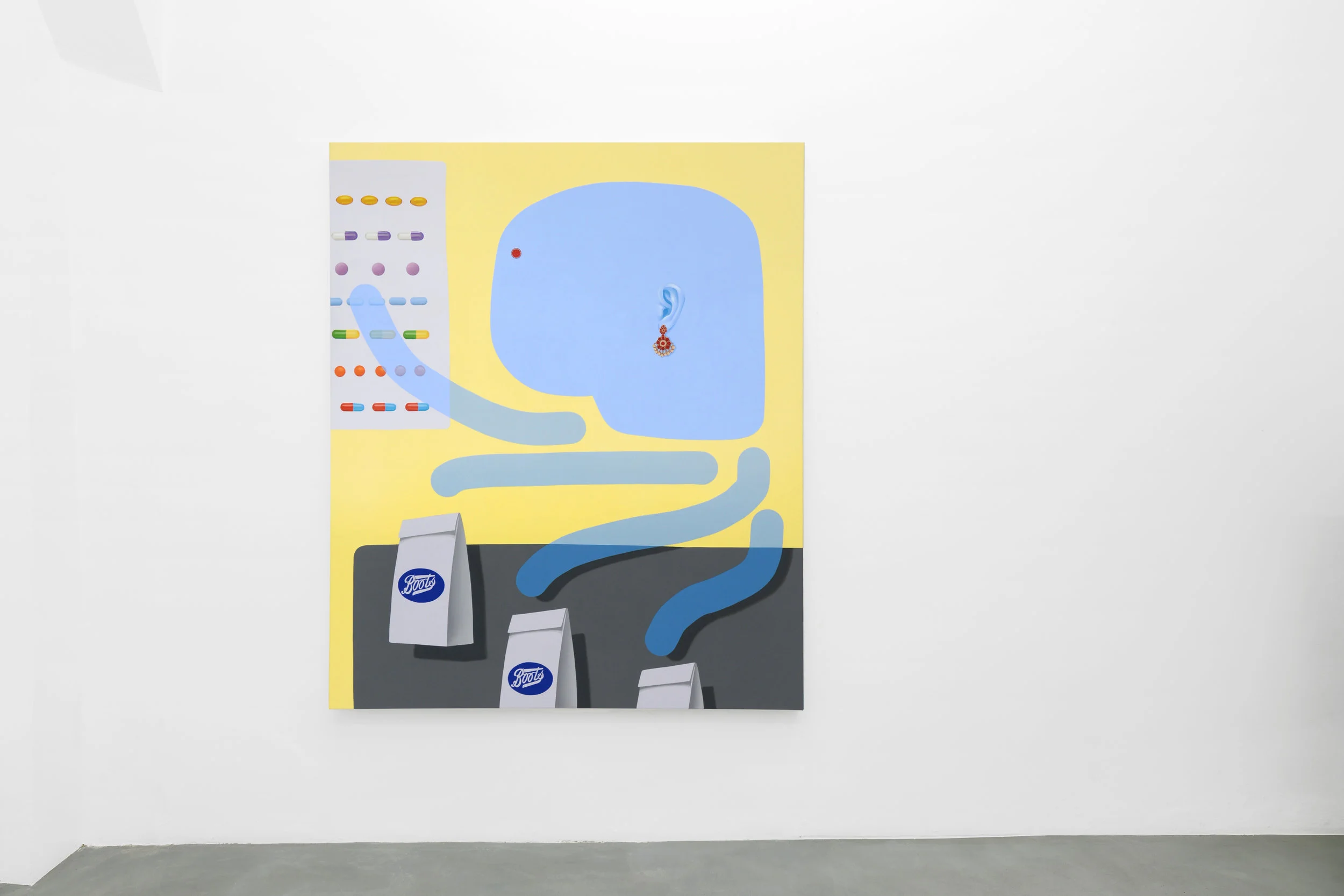 'Pick N' Mix', 2018, oil, acrylic spray paint on canvas, 150cm x 180cm