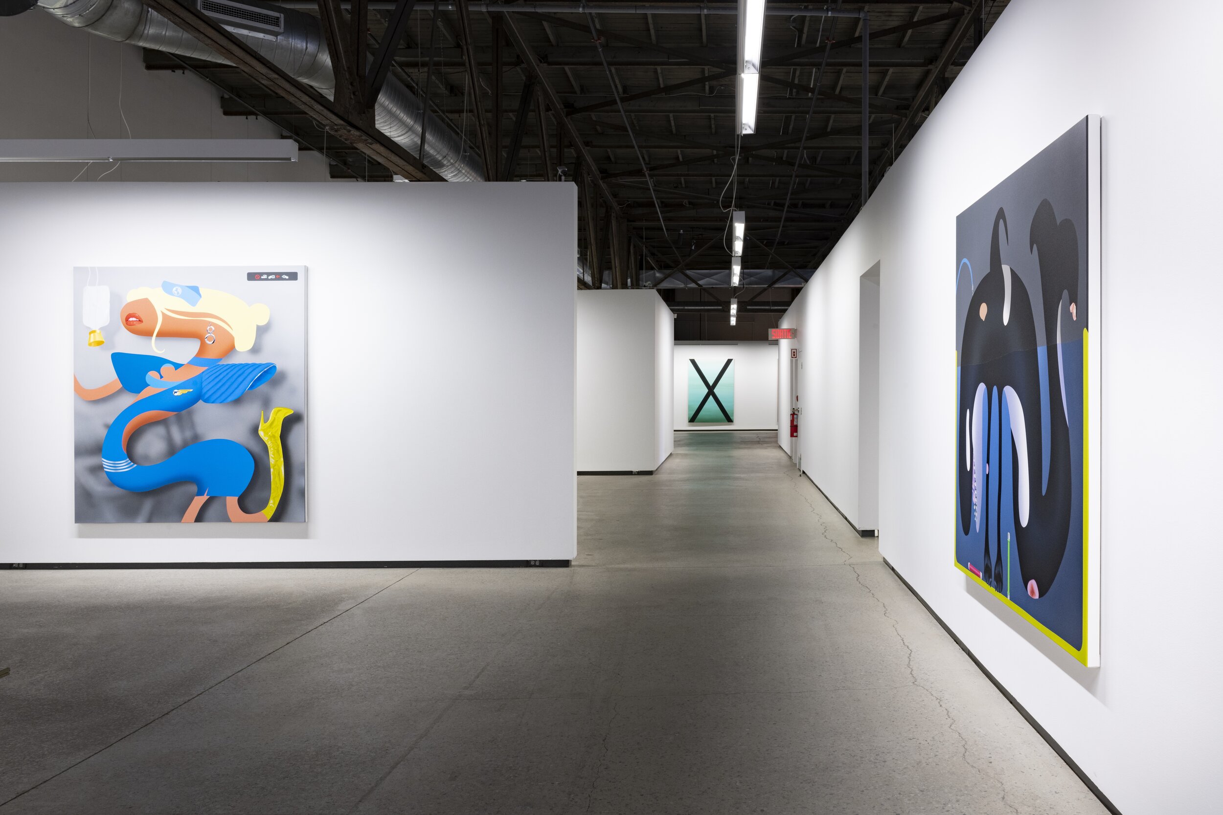 'Souvenir' at Division Galerie, Canada ('Bon Voyage', 'Terminal Lake' by Wanda Koop and 'Tank')