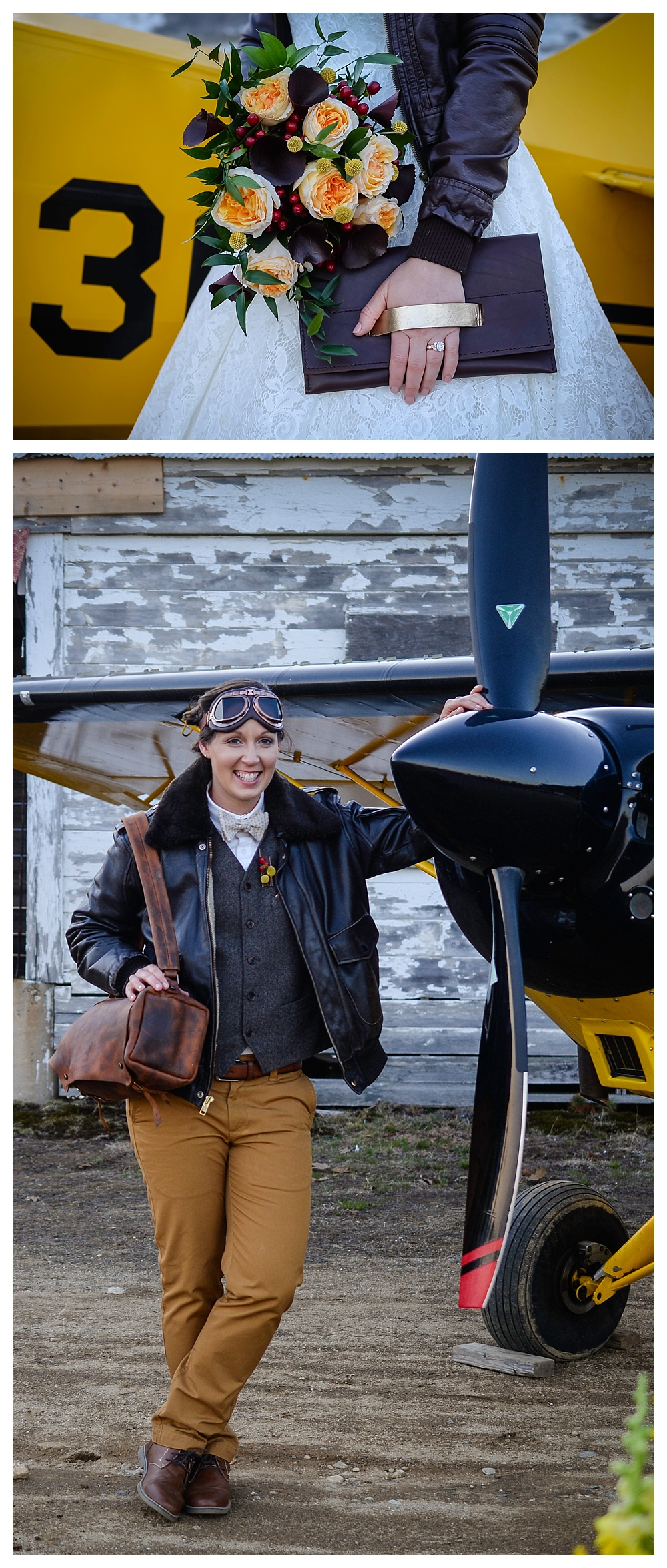 Amelia Earhart Vintage Hangar Wedding Maine Leather Company Two Brides .jpg