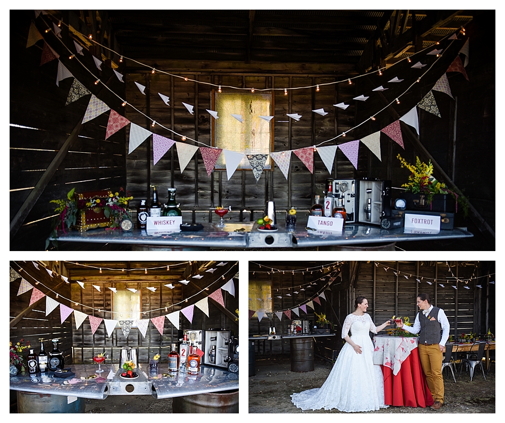 Amelia Earhart Vintage Hangar Wedding Airplane Wing Bar Vintage The Maine House Two Brides Cocktail Hour.jpg