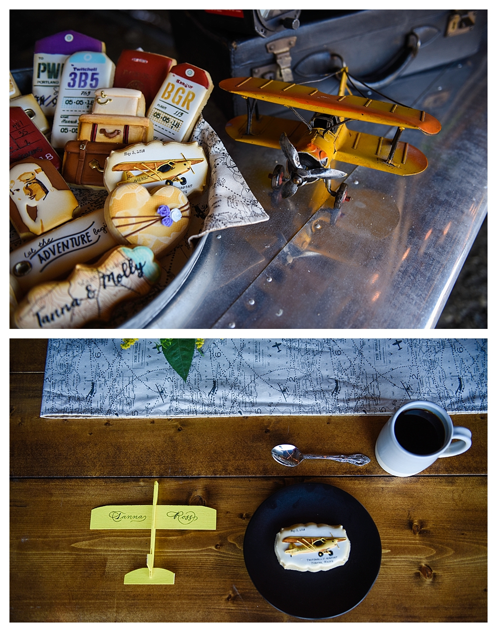 Amelia Earhart Vintage Hangar Wedding Wedding Cookies Danys Cakes .jpg