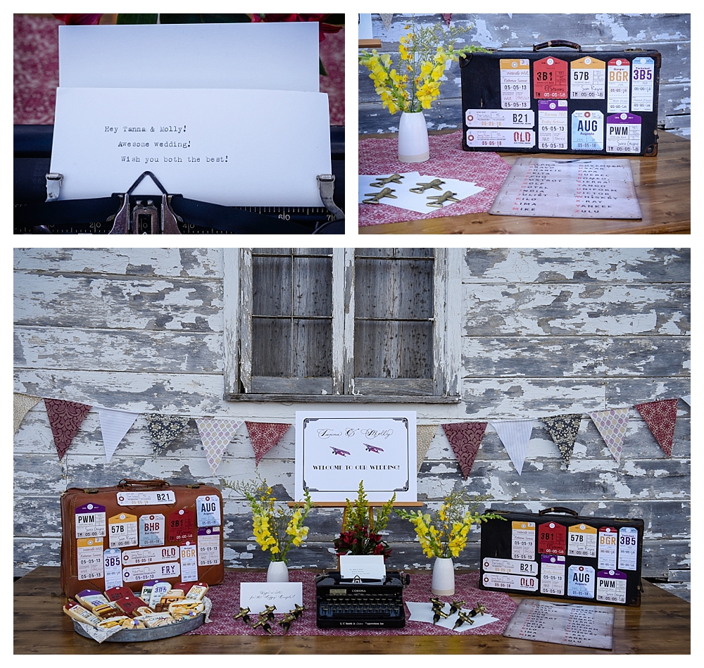 Amelia Earhart Vintage Hangar Wedding Welcome Table .jpg