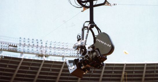 The first motion picture Skycam included a Panavision camera and worked on four movies in 1984. It won a technical Oscar in 2005.