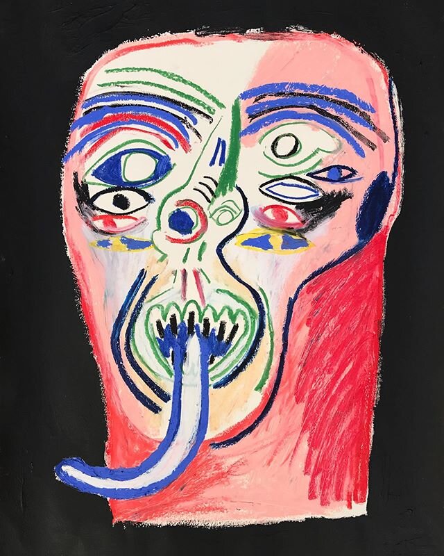 Tounge Head

Oil pastels, acrylics on paper
2020