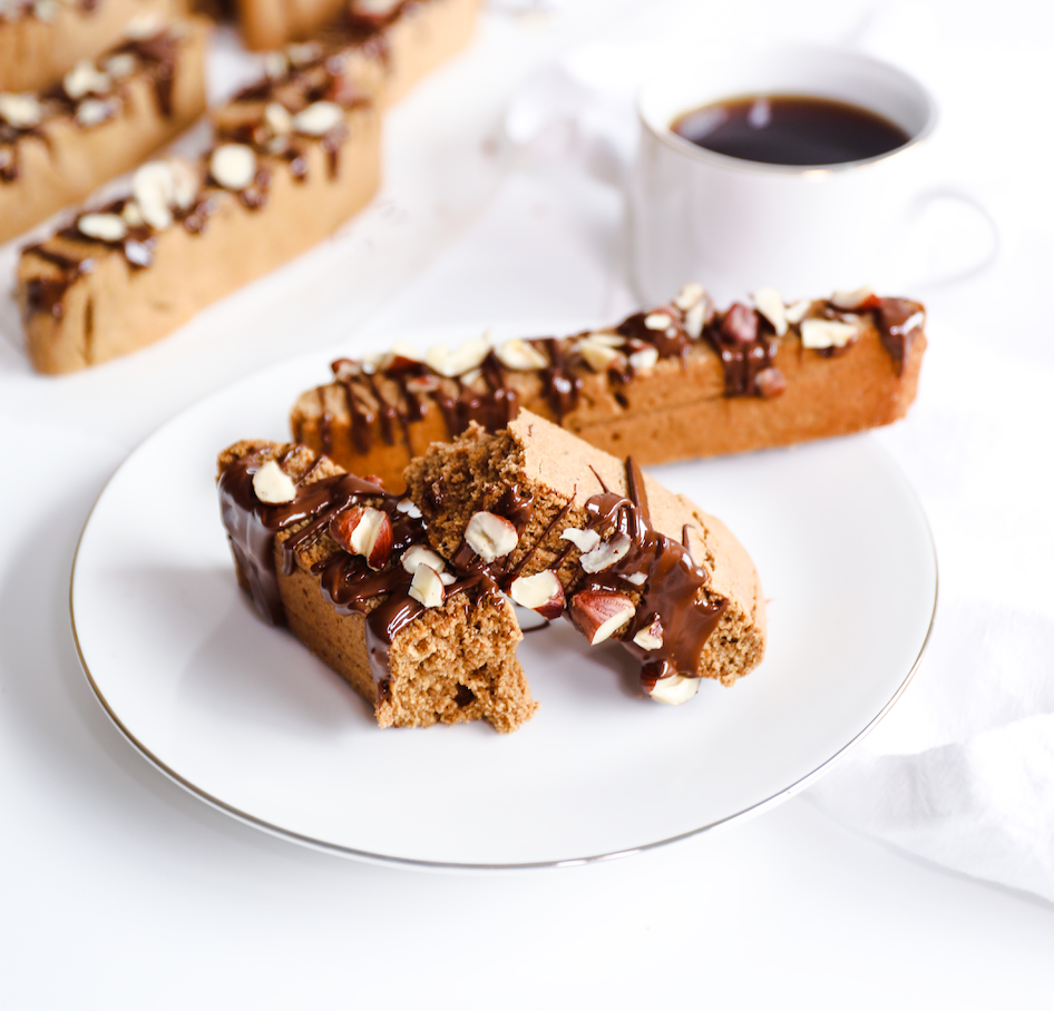 Chocolate Hazelnut Espresso Biscotti