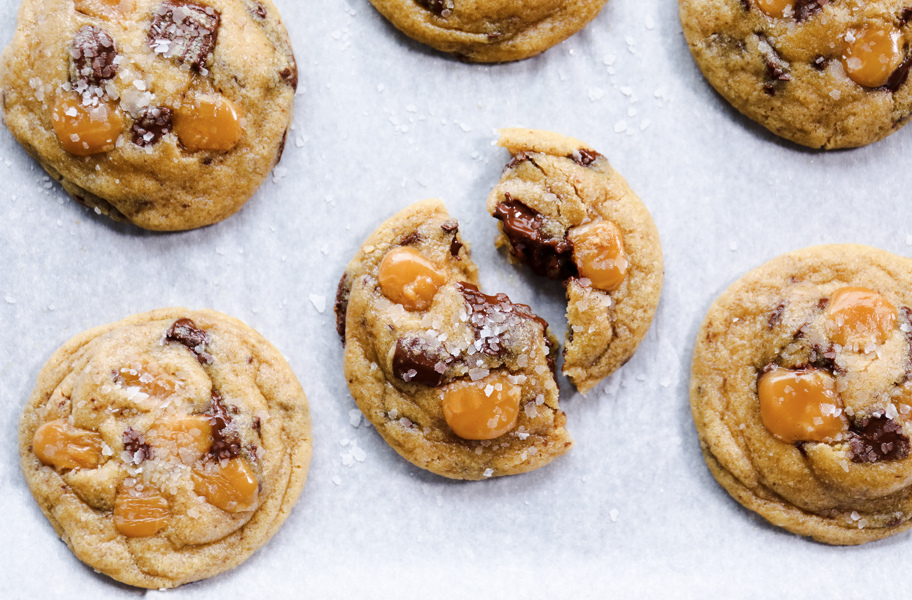 Salted Caramel Cashew Butter Cup Cookies