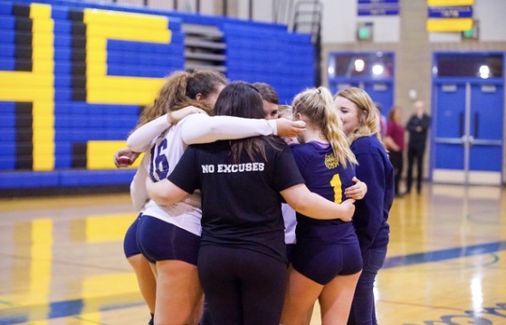 final huddle with my seniors