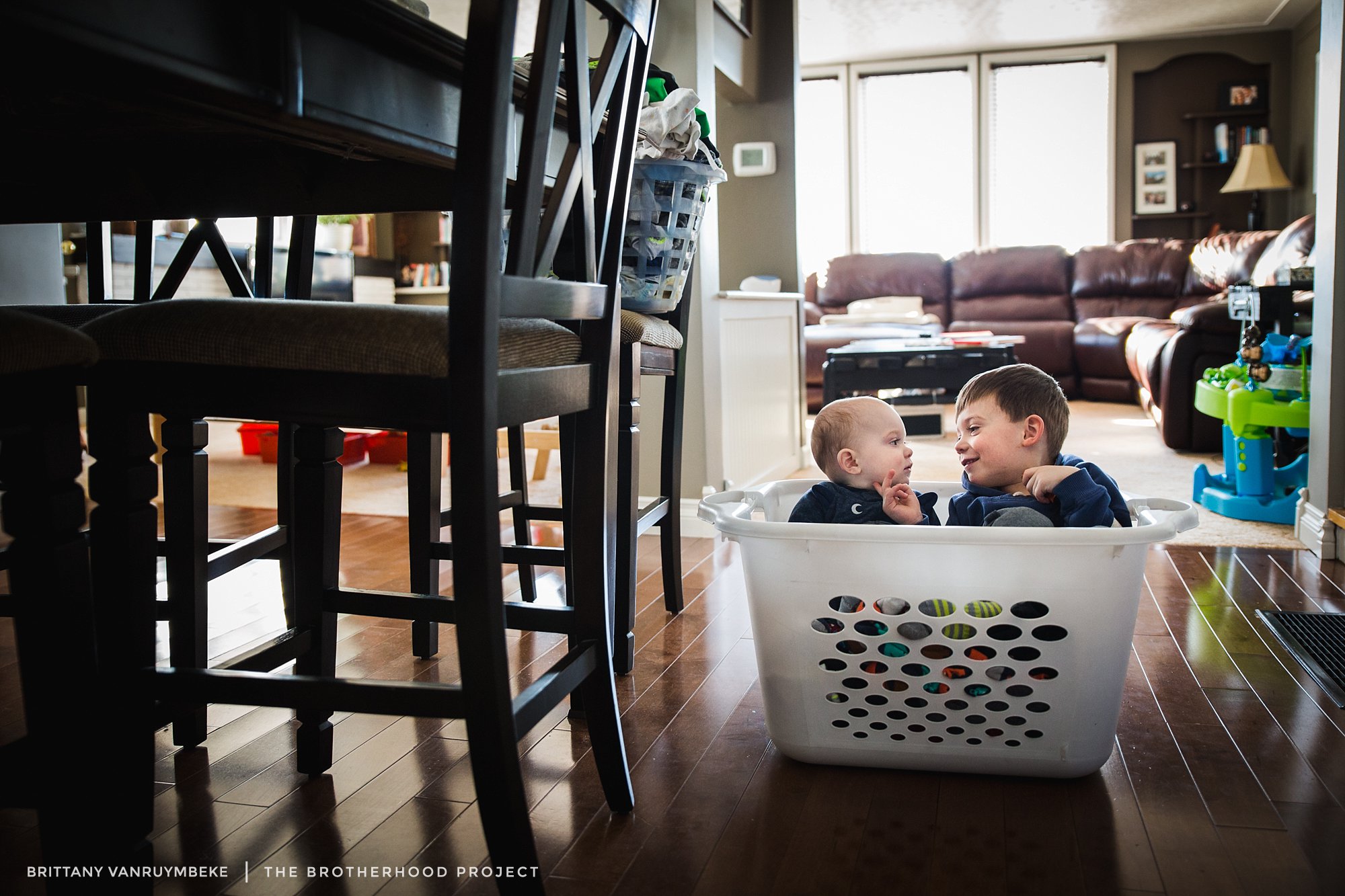 Archer, I will be forever grateful for your need to be close to your brother. You are (almost) always so gentle with him, and when you are separated you are both uneasy. I used to carry you around the house in the very same laundry basket as I cleaned and gathered laundry, and now I often take Gryffin along for the ride. Of course, when you see me do it you want a ride too, so I lifted you into the laundry basket with your brother and I grabbed the camera thinking it would be a funny moment to capture. As soon as Gryffin let out a little peep of a cry, you reached over to him touching his cheek and said a simple “Hi, baby”. What I thought would be a memory of the two of you laughing together turned into something so much more. I can’t wait to watch your relationship continue to grow. I hope you are always looking out for each other when you need to, and I pray you are always looking for opportunities to be closer. 