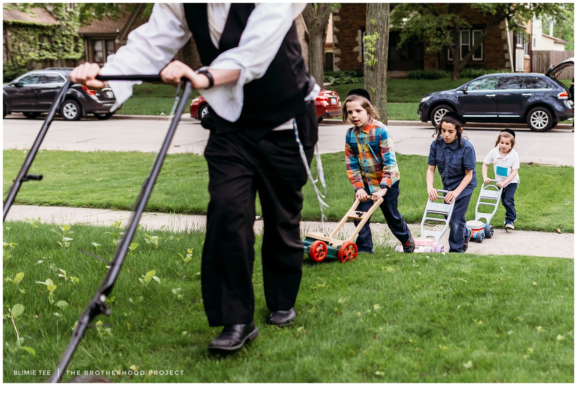 Watching your father mow the lawn is always one of your favorite activities. But this time you all took it one step further and followed him (like little ducklings) up and down the yard with your own toy lawn mowers. I loved watching you all in a single file line as you followed each other step by step until all the grass was cut.