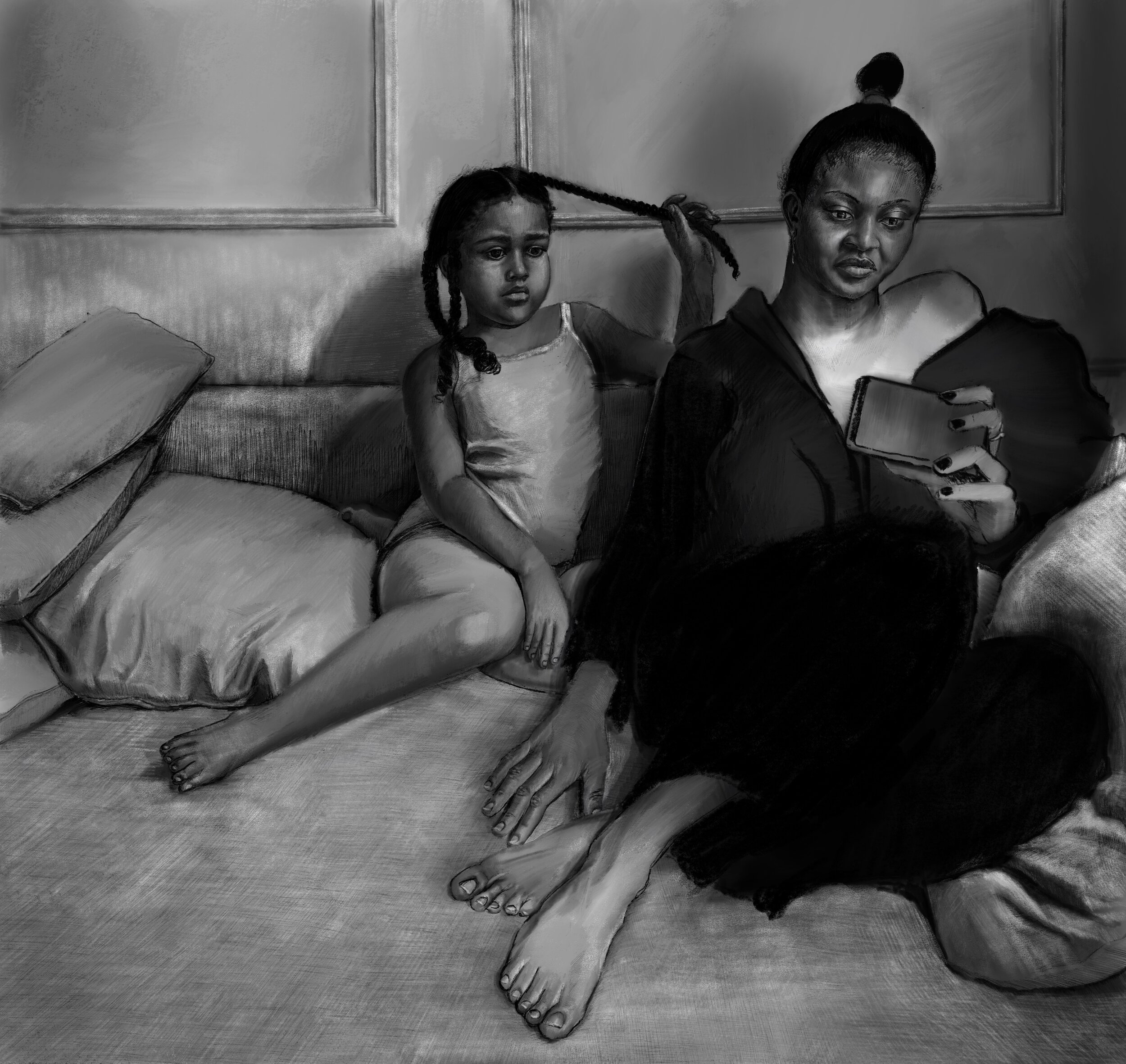 Article Illustration — "Mother and Daughter"